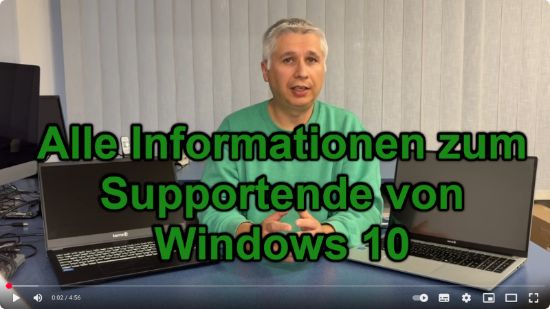 Video zum Windows 10 Ende